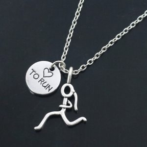 Love Running Pendant Necklace